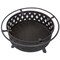 Nature Spring Nature Spring Round Crossweave Fire Pit and Wood Burning Set, 33 inches with Cover and Log Poker 661634HAN - alternate 3